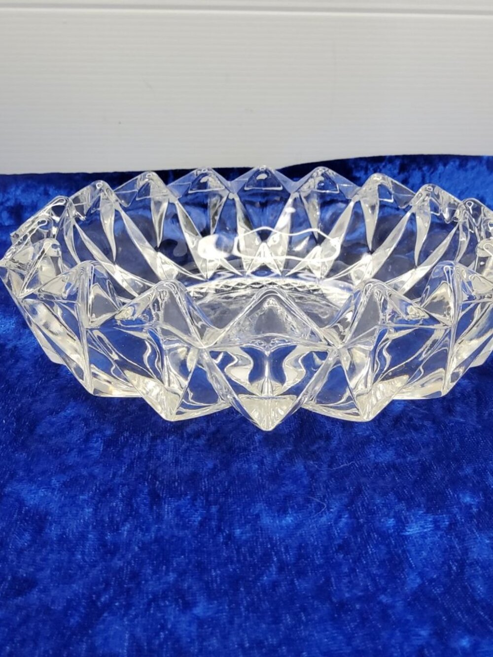 vintage 1960s kig indonesia large crystal ashtray